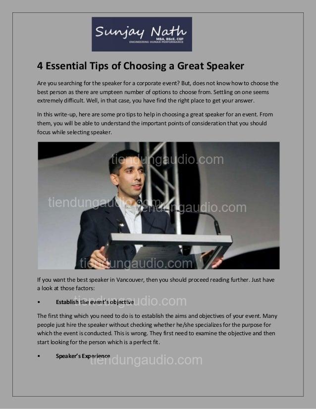 Tips for choosing the bestsounding speaker